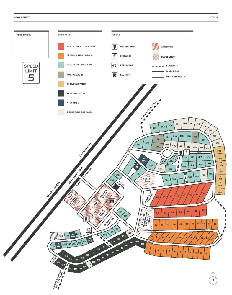 htr door county site map