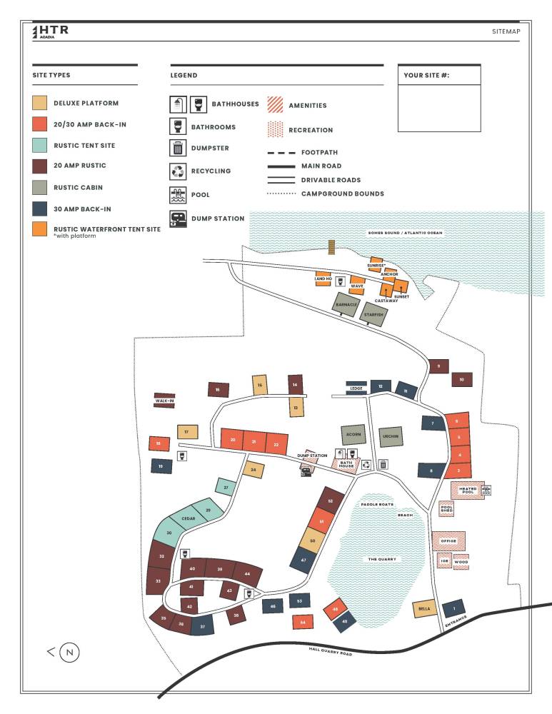 Map of HTR Acadia Mount Desert Island