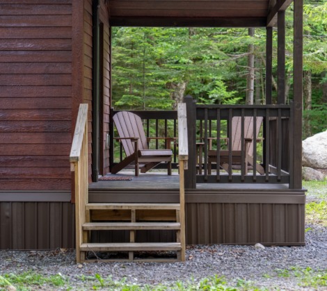 HTR Adirondacks Waterview deluxe one bedroom cabin with loft