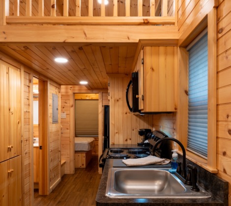 HTR Adirondacks Waterview deluxe one bedroom cabin with loft