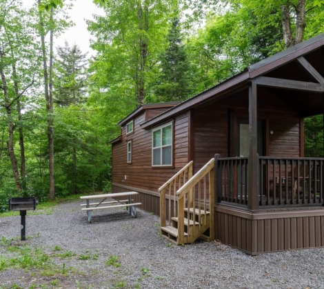 HTR Adirondacks Waterview deluxe one bedroom cabin with loft