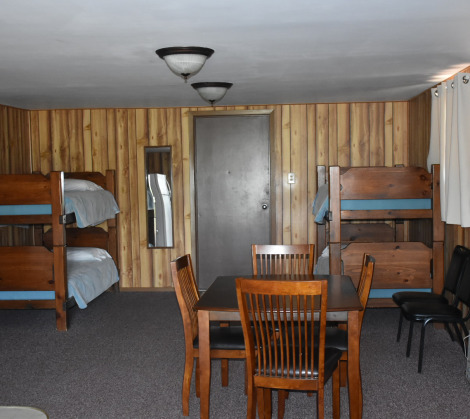 American Buffalo inside cabin