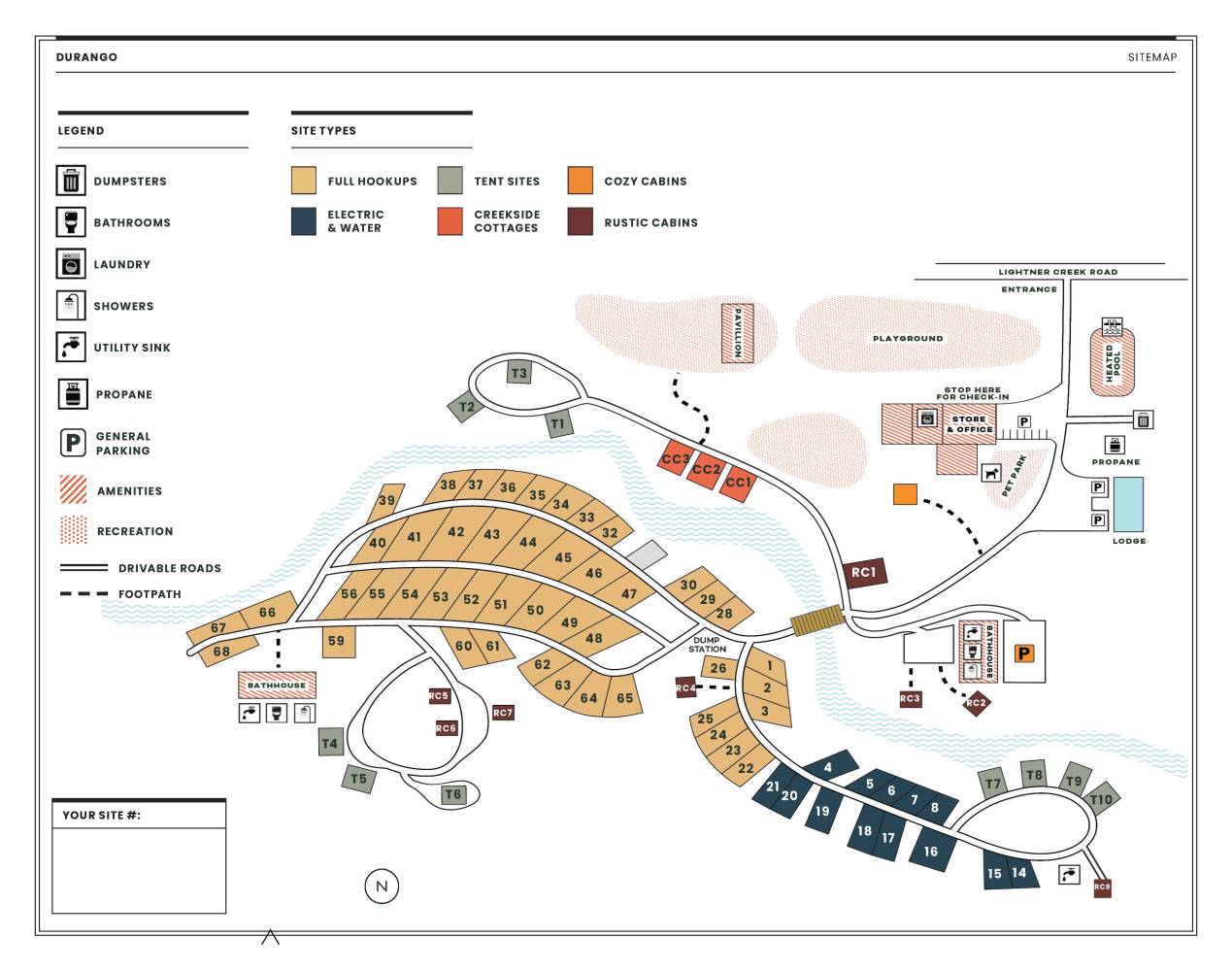 HTR Durango Site Map