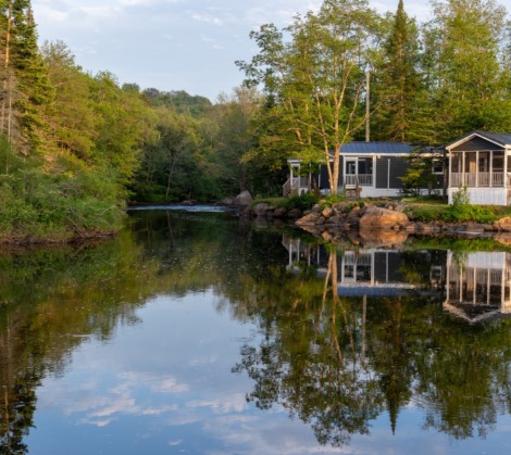 HTR Adirondacks Waterview deluxe two bedroom cabin