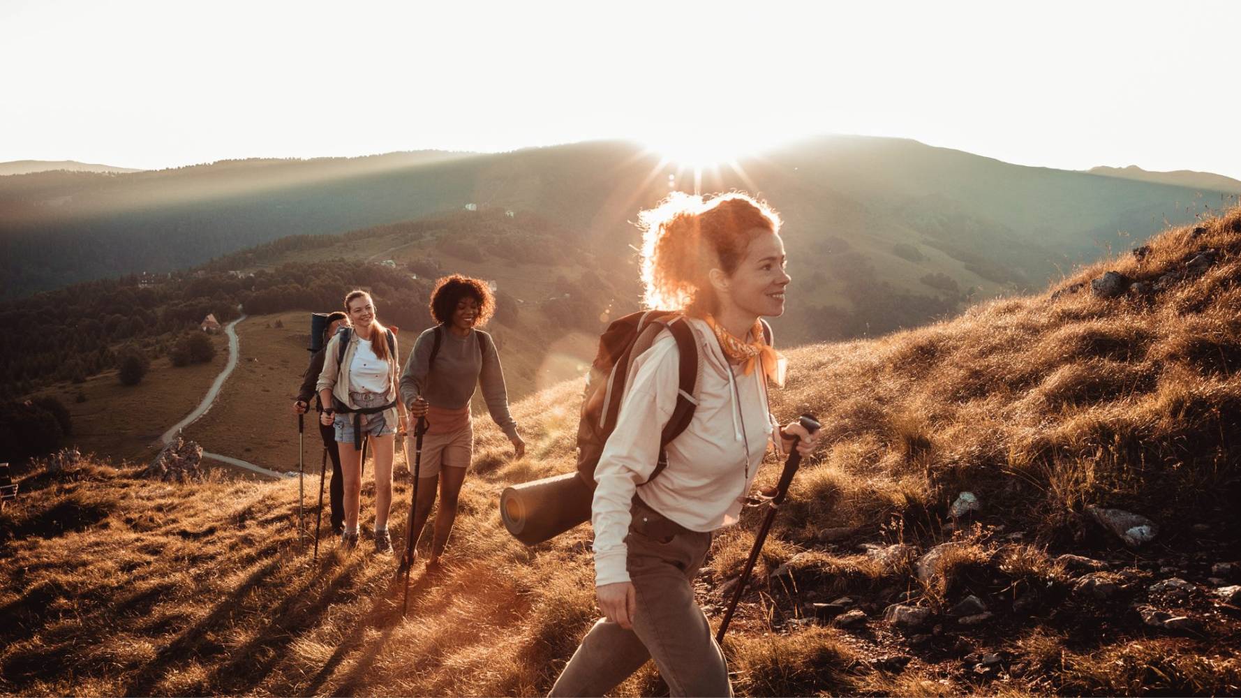 people hiking