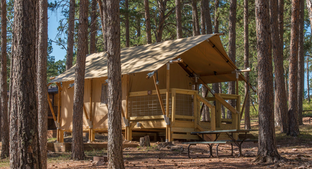 black hills safari tent campsite